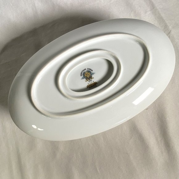 Noritake Porcelain Gravy Boat with Attached Underplate Candice Pattern Japan - Picture 6 of 11